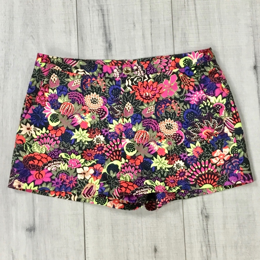 Juicy couture bright colored floral shorts SZ 0